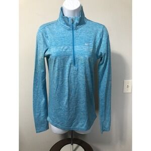 Nike Women's Dri fit Running Top Size Small Light blue long sleeves